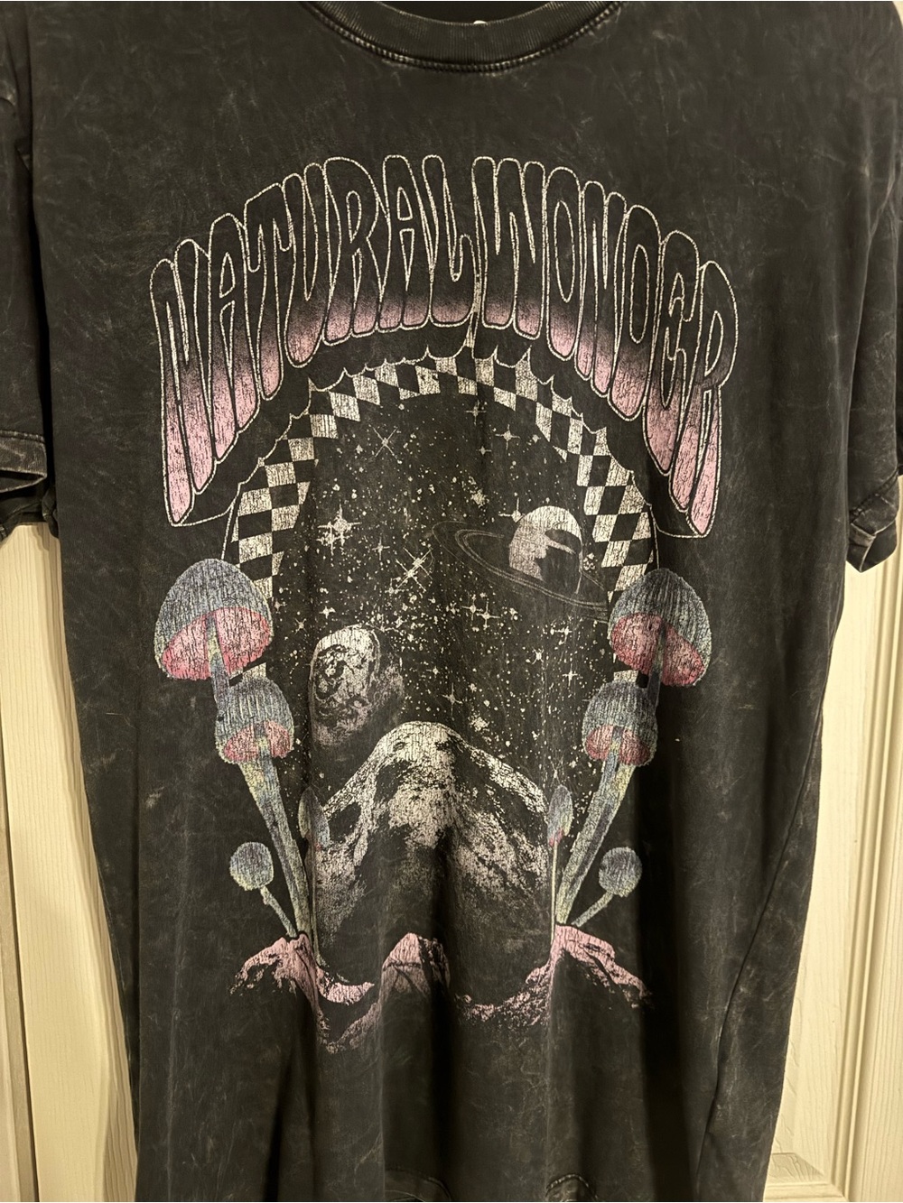 Hollister Black 'Natural Wonder' Cosmic Mushroom Graphic Print